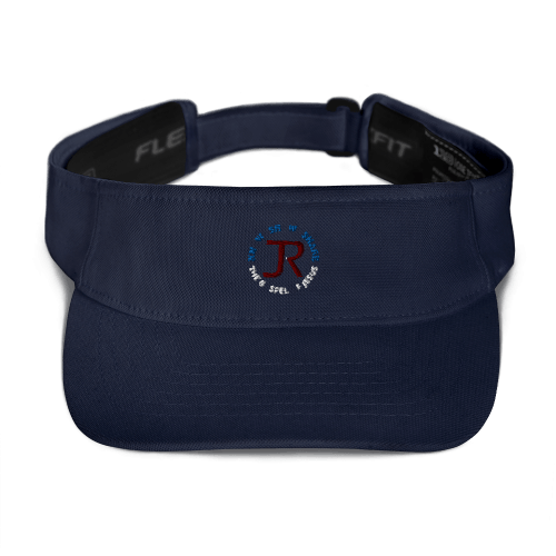 Navy blue sports visor with JR logo and Know Show Share the gospel of Jesus